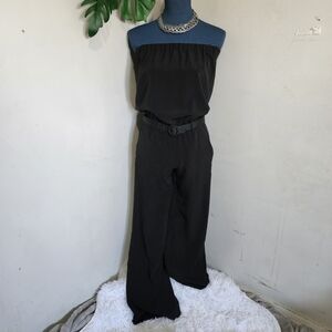 LOFT Black Strapless Jumpsuit